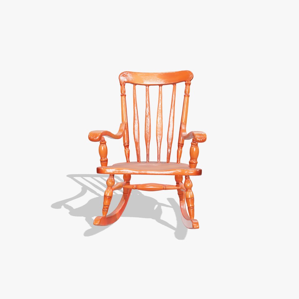 Classic Wooden Rocking Chair Model Pack